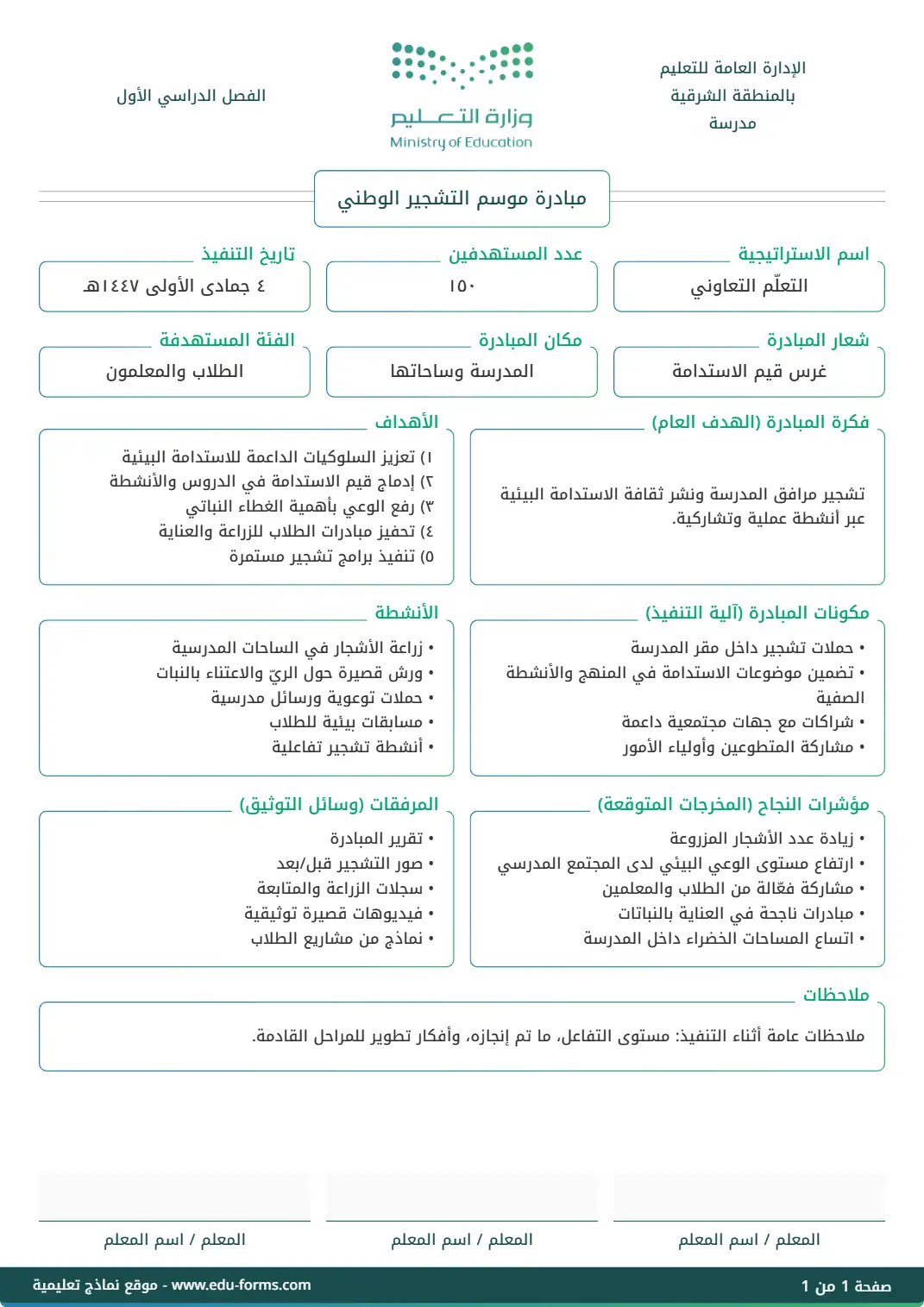 مبادرة موسم التشجير الوطني: 
